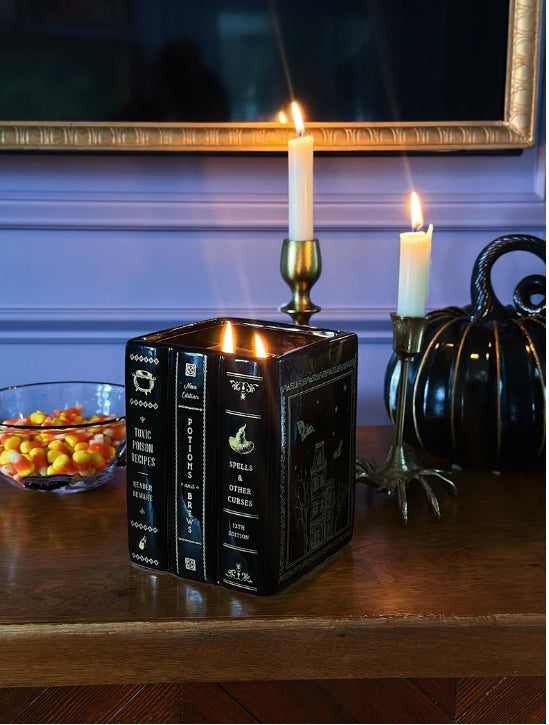 Stack of Books Moonlit Coven  XXL Large Candle