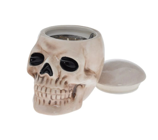Skull Funny Bone Ceramic Candle