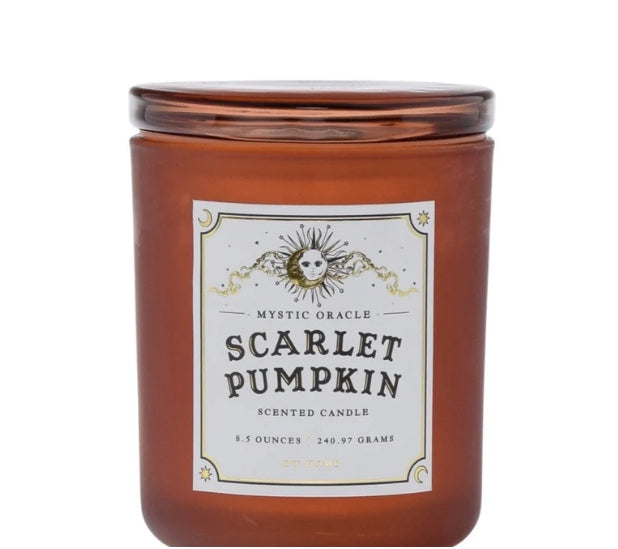 Scarlet Pumpkin Gothic Glass Candle