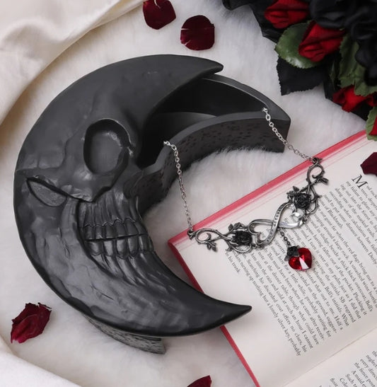 Black Skull Moon Trinket & Jewelry Box