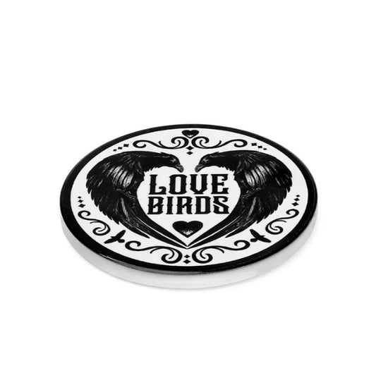 Love Birds Raven Coaster