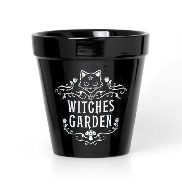 Witches Garden Magic Cat Garden Plant Pot