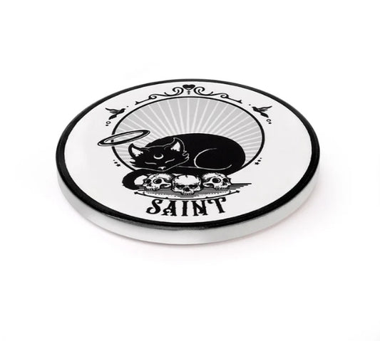 Angel Black Cat Saint Coaster