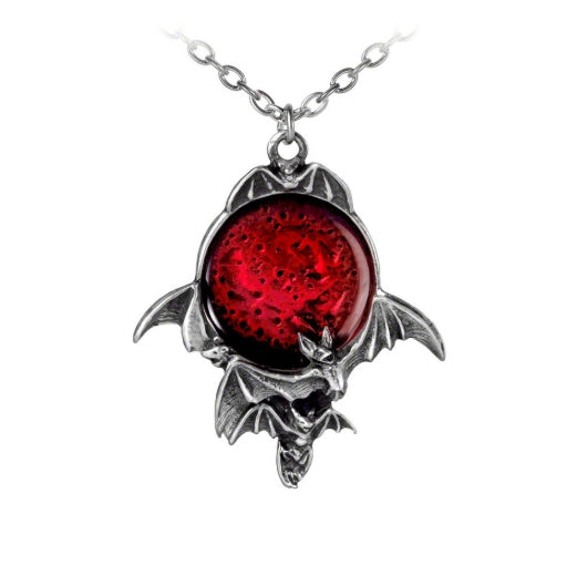 Blood Moon Bat Pendant Necklace