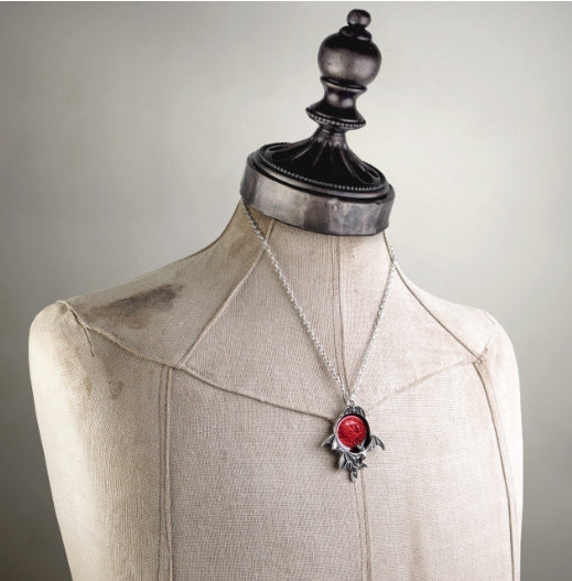 Blood Moon Bat Pendant Necklace