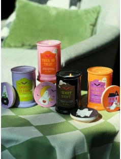 Halloween Creepy Cute Trick or Treat Ceramic Candle Decorative Lid