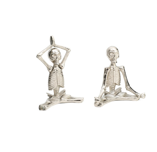 Inner Peace Yoga Skeletons Metal