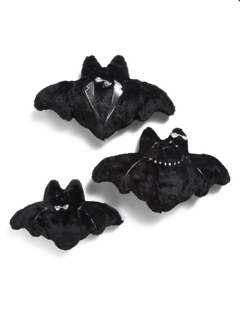 Black Bat Family, Mom, Dad and Child Plush Pillows Creepy Cute