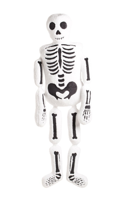 Life Size Stuffed Skeleton Plush Buddy Pillow White