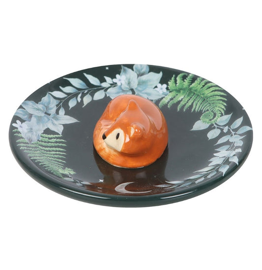 Fawn and Friends Green Fox Trinket Dish