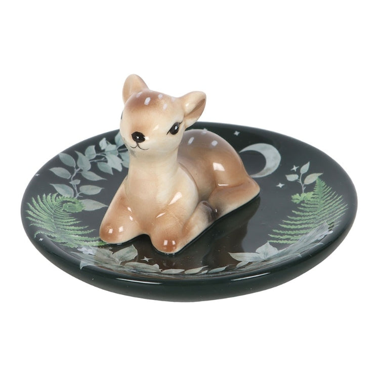 Fawn and Friends Green Fawn Trinket Dish