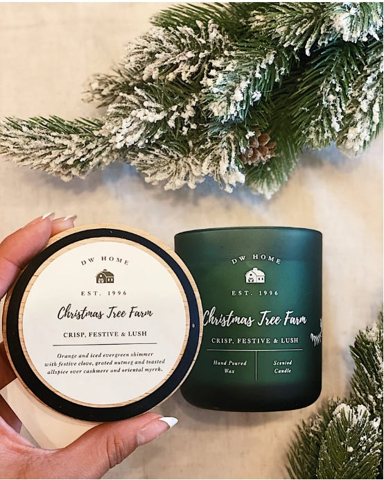 Christmas Tree Farm  Glass Candle