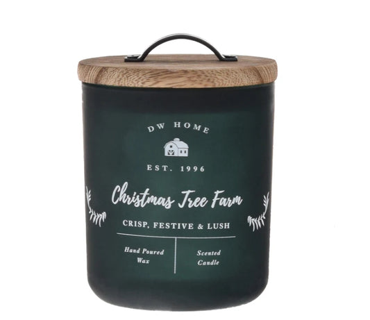 Christmas Tree Farm  Glass Candle