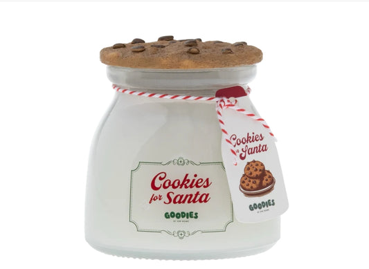 Cookies for Santa Cookie Jar Icon Ceramic Candle  Christmas Holiday