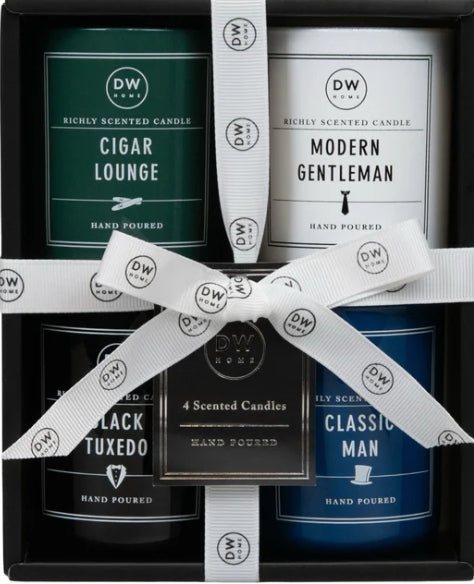 Signature Gentleman's Gift Mini Glass Candle Set