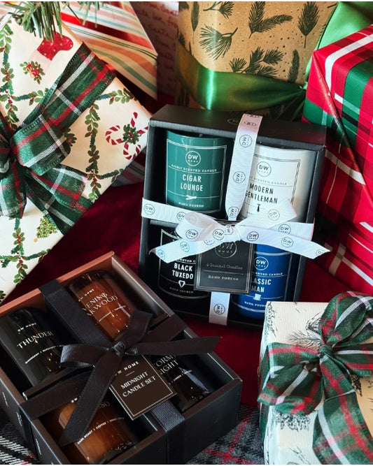 Signature Gentleman's Gift Mini Glass Candle Set