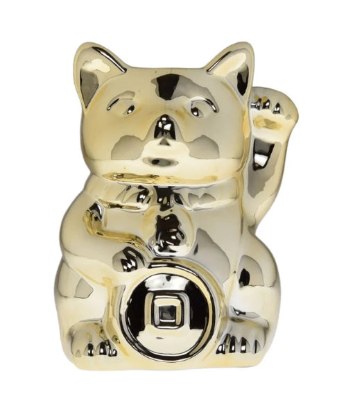 Luck Cat for Wealth Ceramic Candle Large
