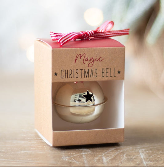 Santa's Magic Christmas Bell Magic Jingle Bell with Gift Box