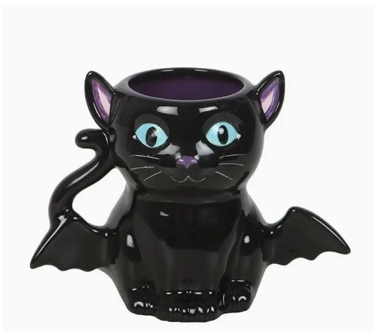 Whimsigoth Purple Bat Coffee Mug