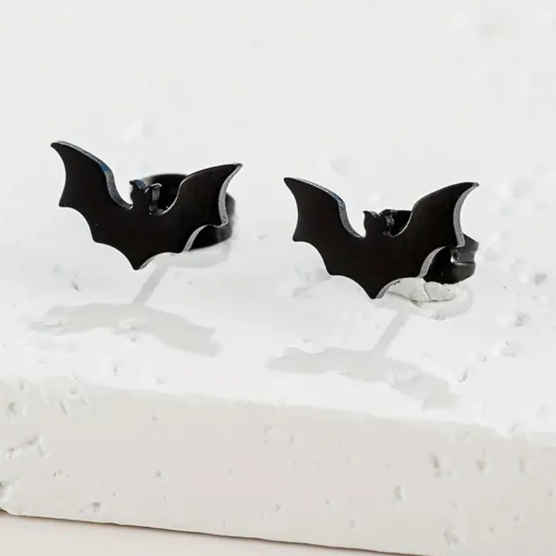 Baby bat stud earrings