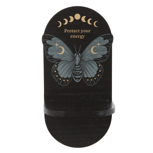 Black Moth Altar Shelf Moon Phases