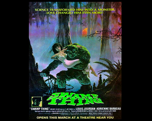 Vintage Swamp Thing Movie Poster Canvas Print Goth Wall Art