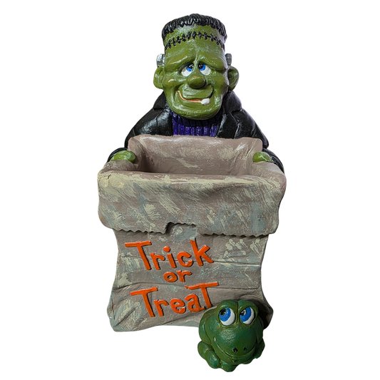 1980s Vintage Frankenstein trick or treat bowl