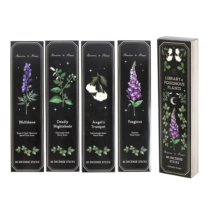 Poisonous Plants Incense Sticks Wolfsbane, Deadly Nightshade, Angel's Trumpet, Foxglove