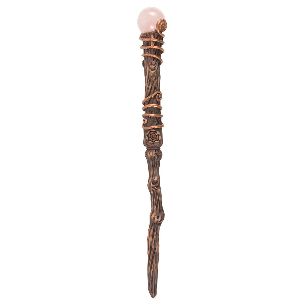 Crystal Wand in a Pouch Quartz, Aventurine, Obsidian