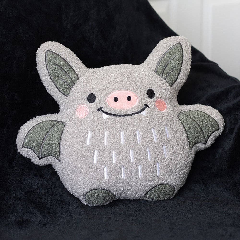 Cute Bat Halloween Boucle Cushion