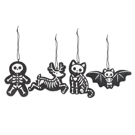 Black Skeleton Gingerbread Ornaments Gothmas, Christmas, Creepmas, Holiday