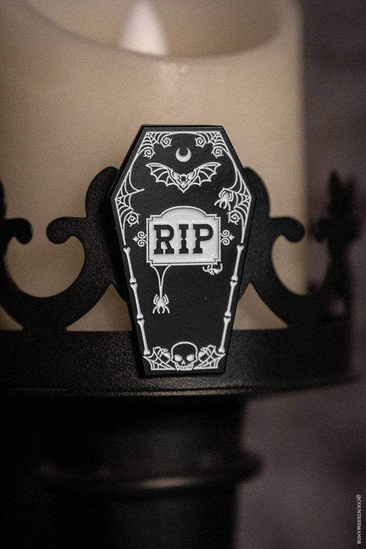 RIP Coffin Enamel Pin