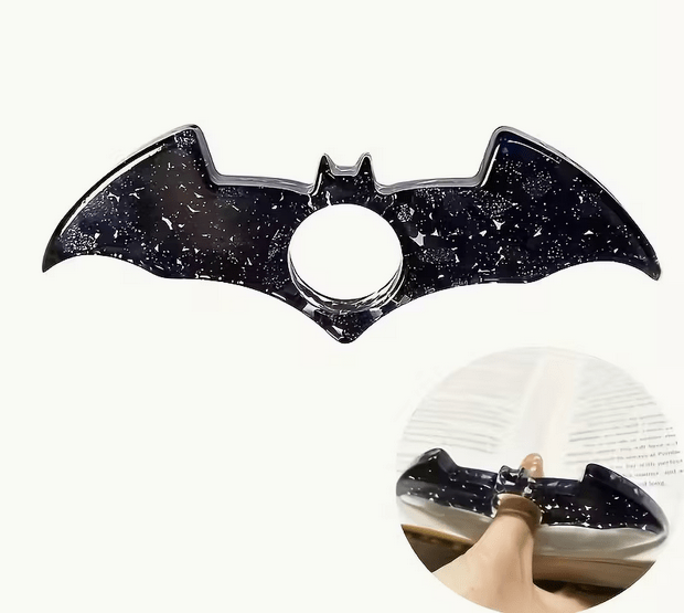 After Dark Sparkle Bat Book Page Holder Finger Holder Bookmarks - Gothic & Alternative Gift - Haunted