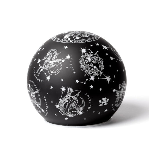 Alchemy Astrology LED Glass Globe Light Table Lamp Lantern Tableware - Gothic & Alternative Gift - Haunted