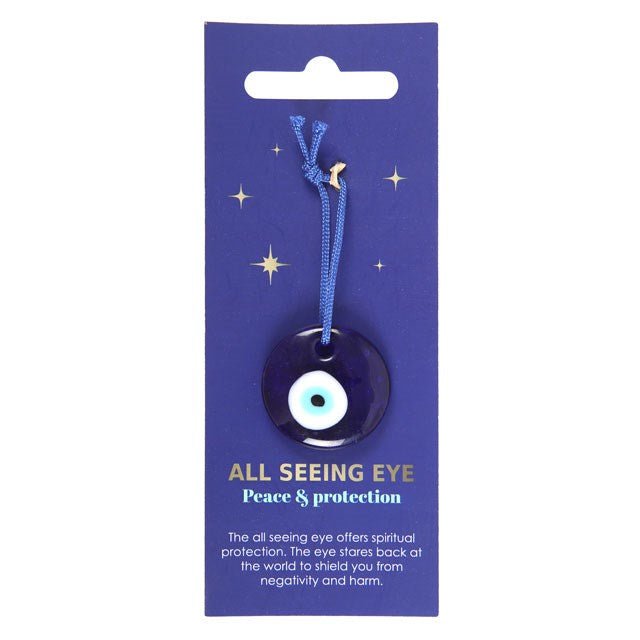 All Seeing Eye Evil Eye Glass Protection Charms Crystals - Gothic & Alternative Gift - Haunted