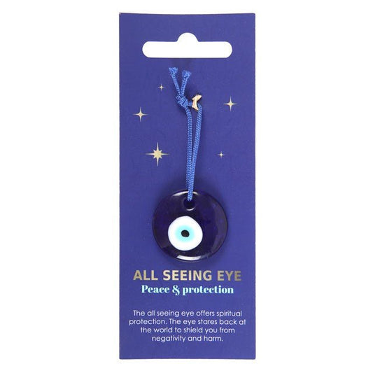 All Seeing Eye Evil Eye Glass Protection Charms Crystals - Gothic & Alternative Gift - Haunted