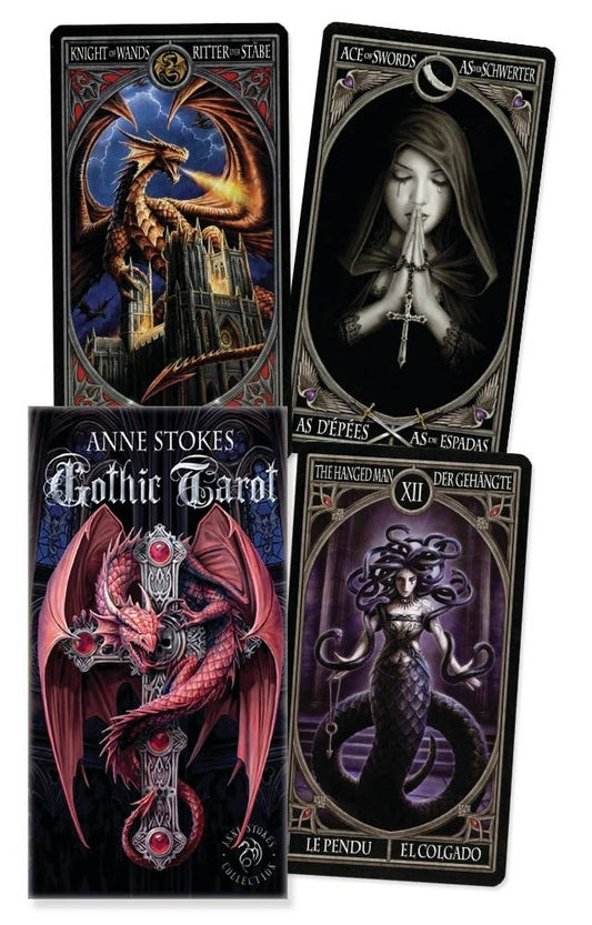 Anne Stokes Gothic Tarot Deck – 78 Fantasy Art Cards Tarot Decks - Gothic & Alternative Gift - Haunted