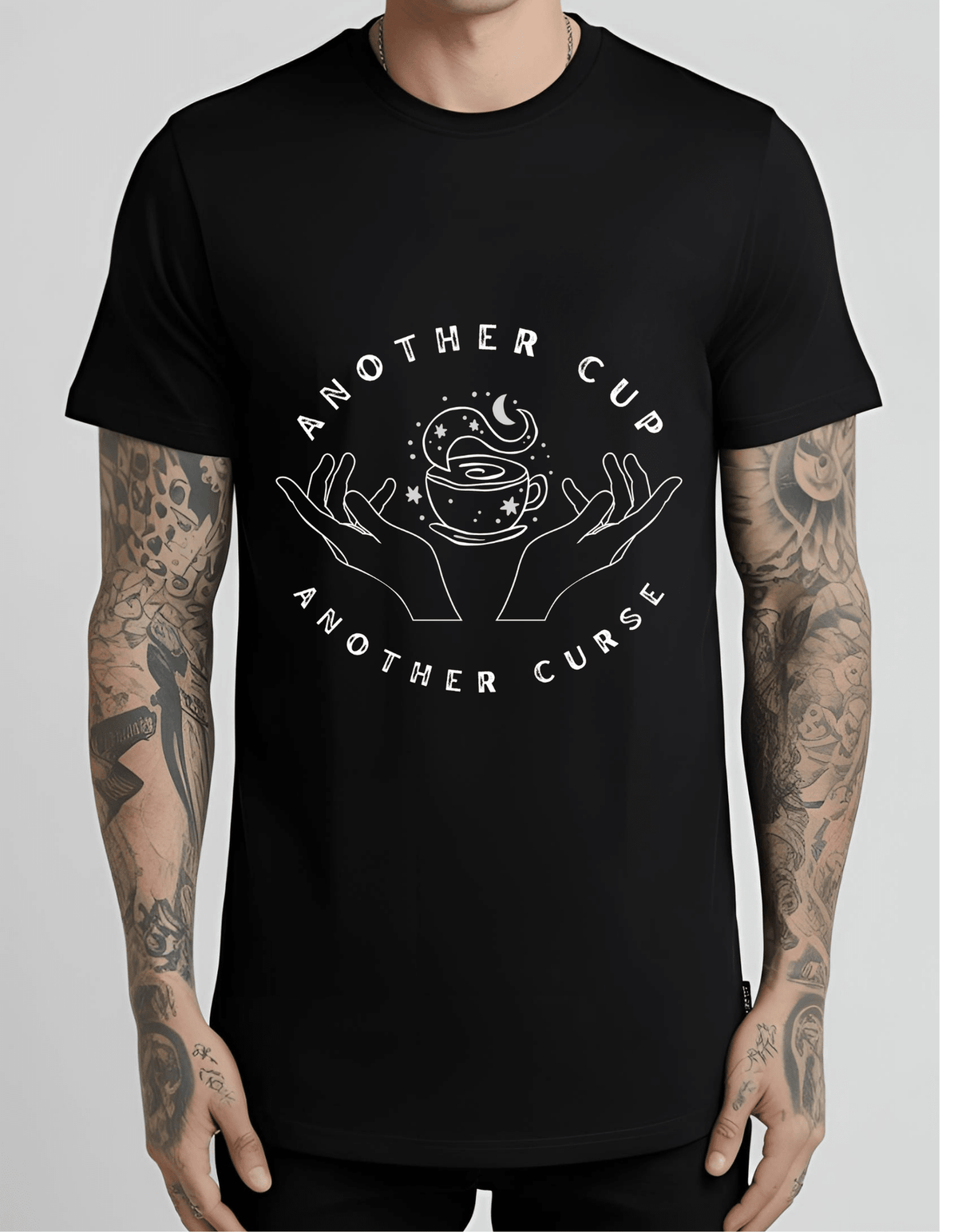 Another Coffee Another Curse Unisex T-Shirt-Black Clothing - Gothic & Alternative Gift - Haunted