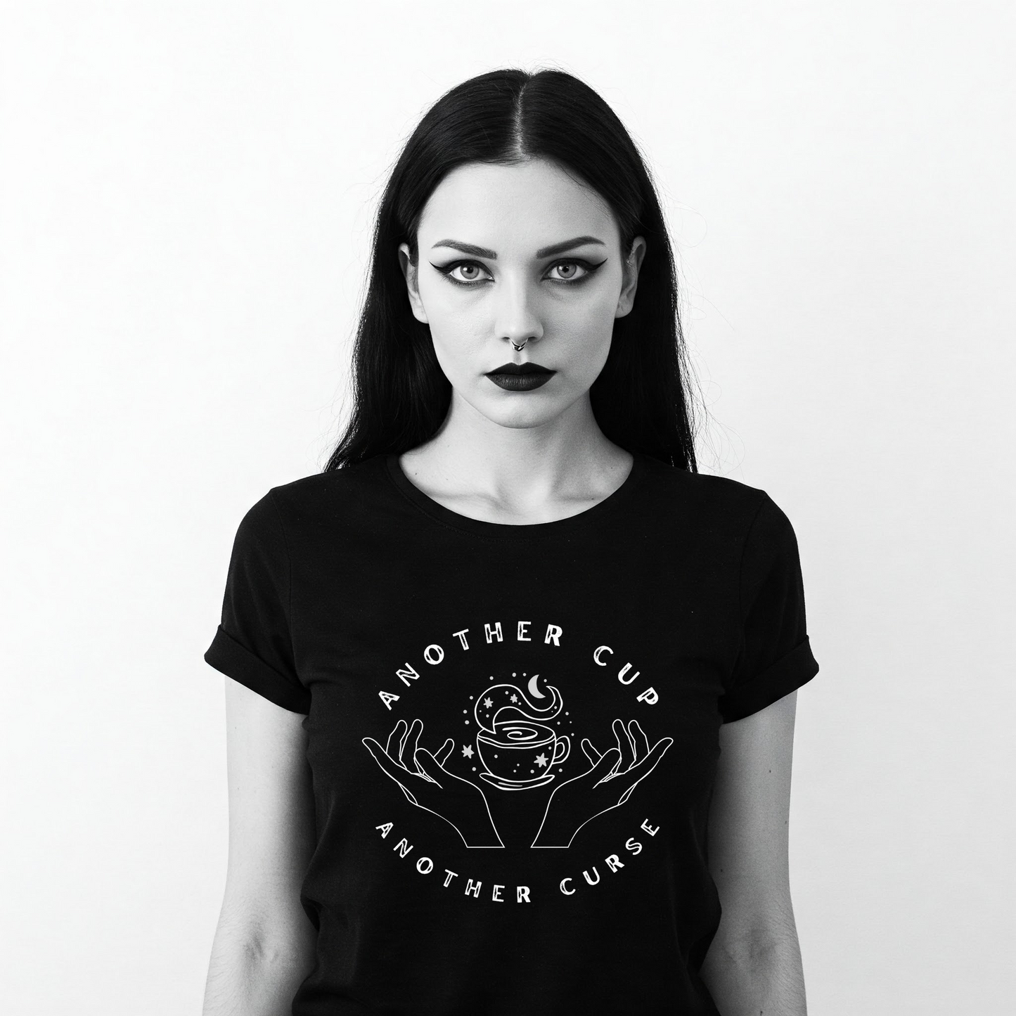 Another Coffee Another Curse Unisex T-Shirt-Black