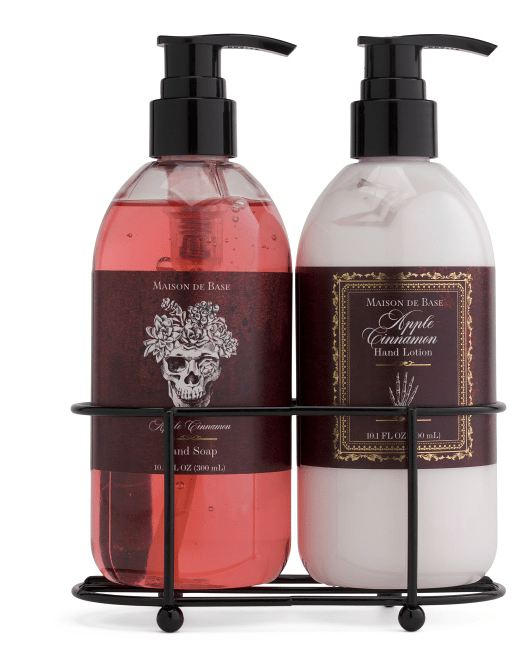 Apple Cinnamon Hand Soap and Lotion Skull and Roses Gothic Design Hand Soap - Gothic & Alternative Gift - Haunted