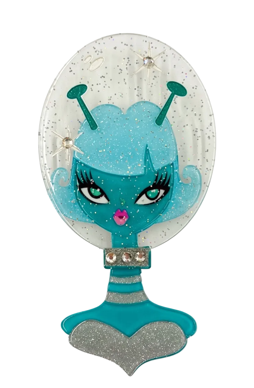 Beam Me Up Babe Spooky Doll Brooch