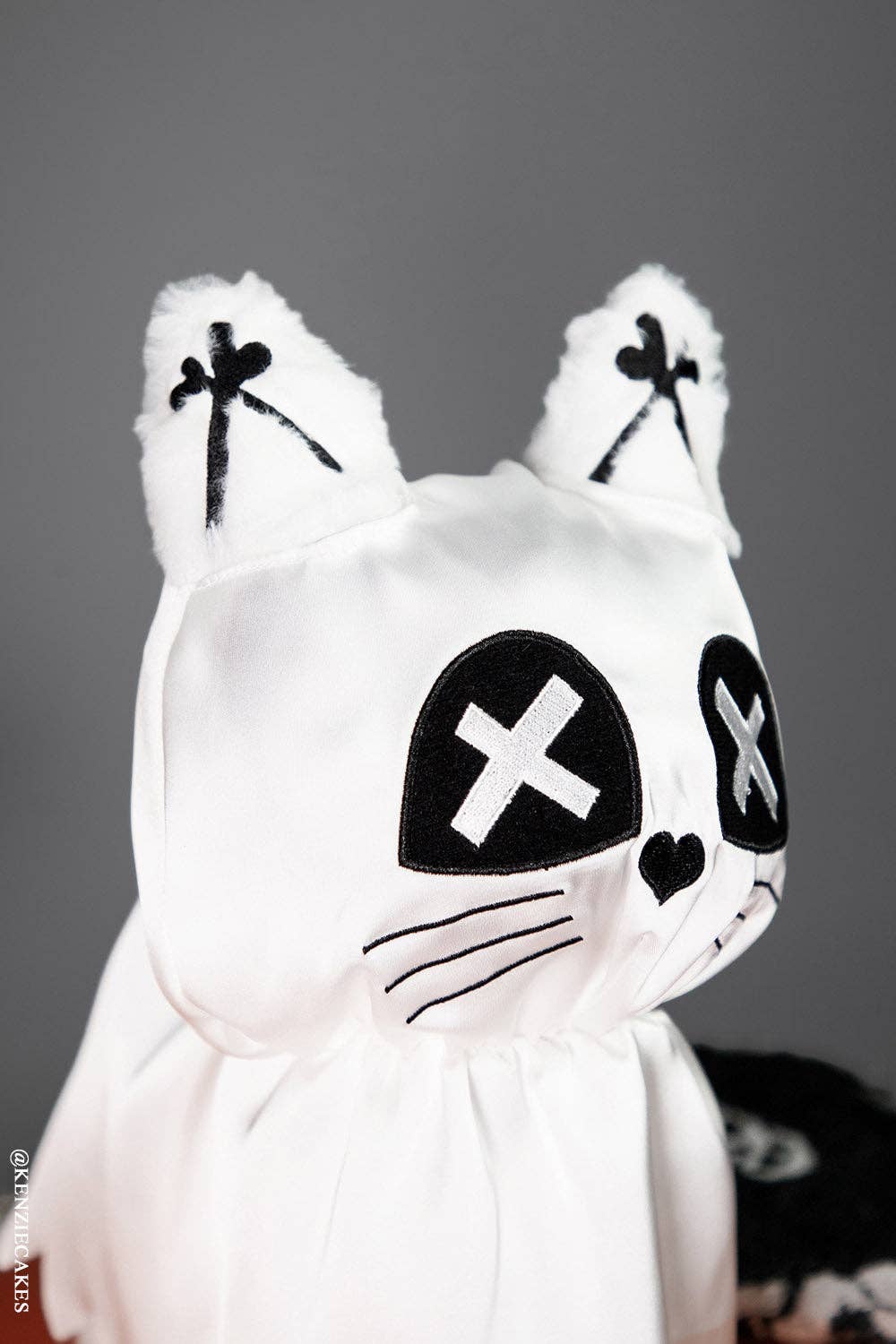 Ghost Kitty Plush Toy Skeleton Cat Gothic