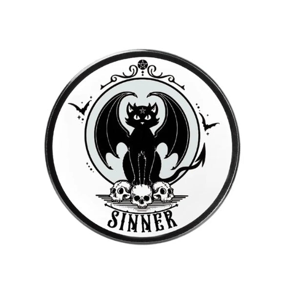 Bat Black Cat Sinner Coaster Kitchenware - Gothic & Alternative Gift - Haunted