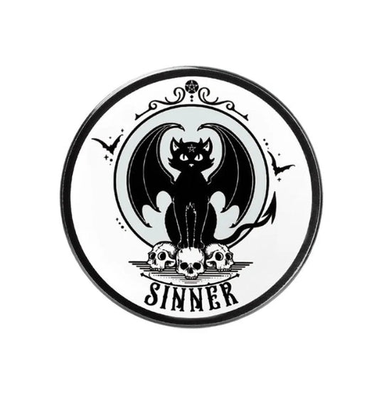 Bat Black Cat Sinner Coaster Kitchenware - Gothic & Alternative Gift - Haunted