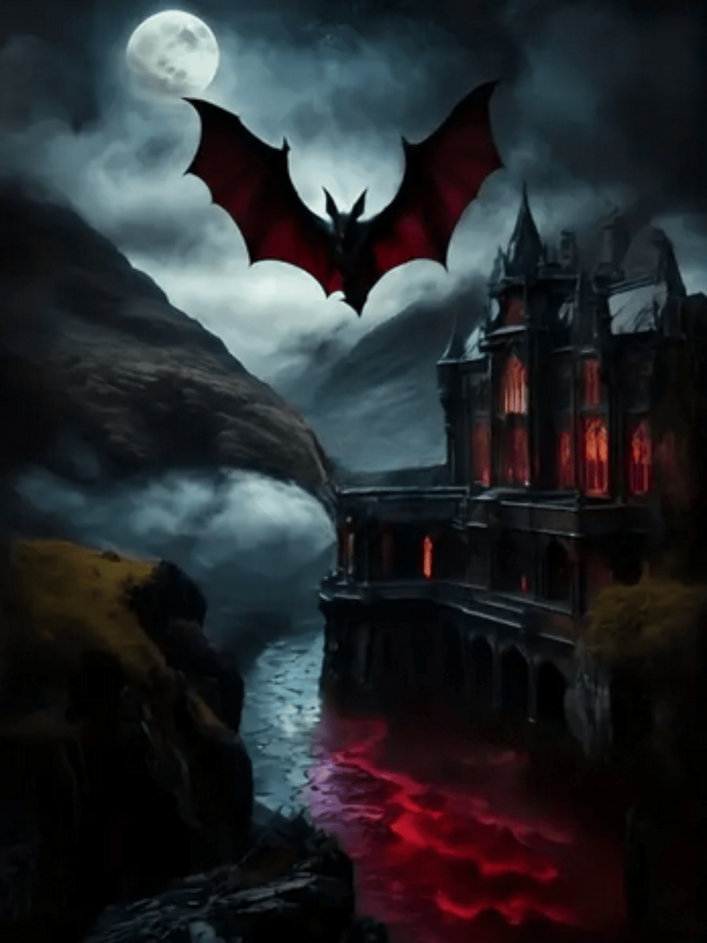Bat in the Night diamond art kit Diamond Art - Gothic & Alternative Gift - Haunted