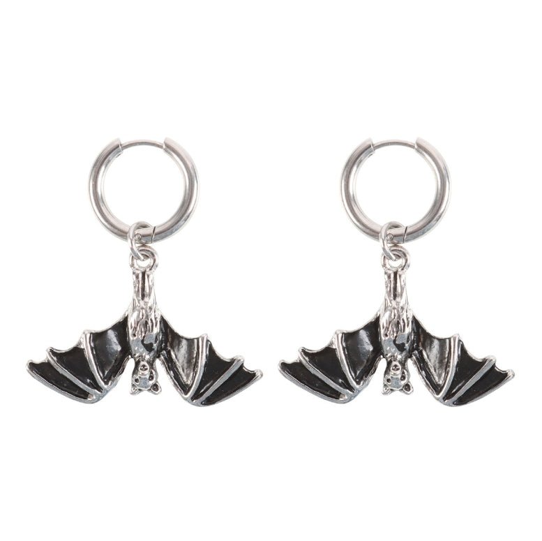 Bat Jewelry-Stainless Steel and Silver Dracula Victorian Vampire Crystals - Gothic & Alternative Gift - Haunted