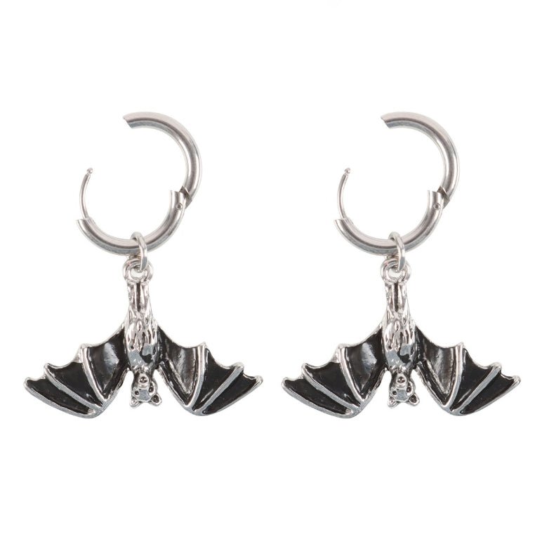 Bat Jewelry-Stainless Steel and Silver Dracula Victorian Vampire Crystals - Gothic & Alternative Gift - Haunted