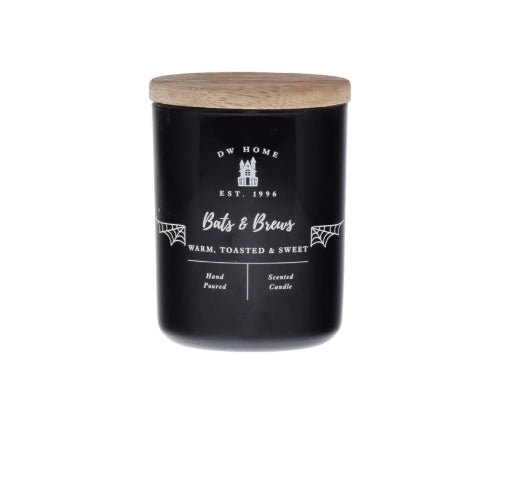Bats & Brews -Mini Glass Candle warm, toasted & sweet Candles - Gothic & Alternative Gift - Haunted