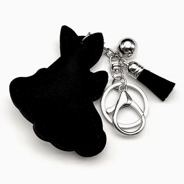 Bedazzled Puff Cat Keychain Kitty keychains - Gothic & Alternative Gift - Haunted