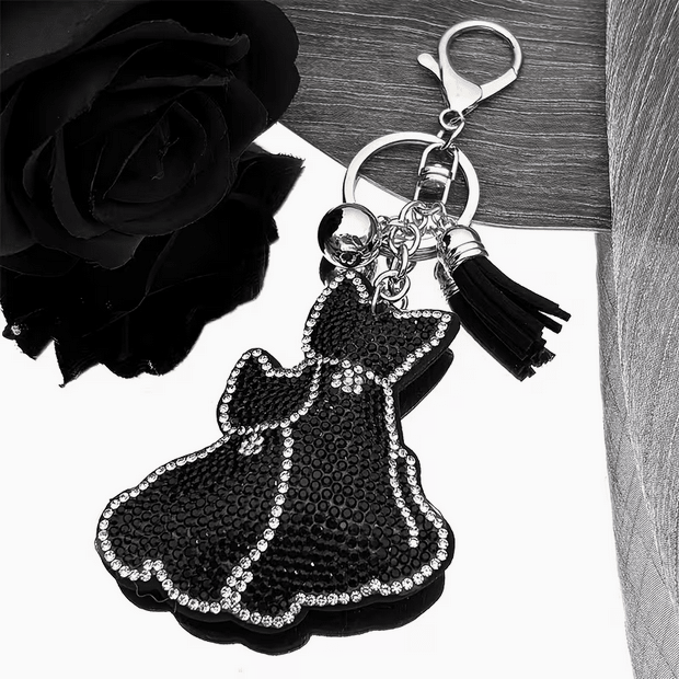 Bedazzled Puff Cat Keychain Kitty keychains - Gothic & Alternative Gift - Haunted